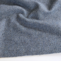 Woll-Twillstoff Deadstock Designerstoff  blaugrau meliert - Made in Italy