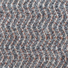 Wollstoff Zickzackmuster Deadstock Designerstoff -terracottabraun grau - Made in Italy