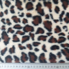 Fellimitat Plsch Leopardenmuster Animal Print flauschig weich, braun schwarz hellbeige