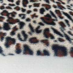 Fellimitat Plsch Leopardenmuster Animal Print flauschig weich, braun schwarz hellbeige