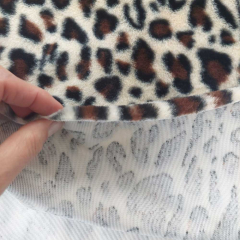 Fellimitat Plsch Leopardenmuster Animal Print flauschig weich, braun schwarz hellbeige