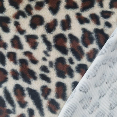 Fellimitat Plsch Leopardenmuster Animal Print flauschig weich, braun schwarz hellbeige