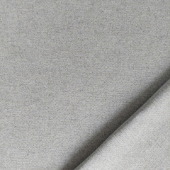 Hochwertiger Wollstoff Woolblend Deadstock Designerstoff uni -grau - Made in Italy