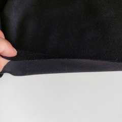 Wollstoff Woolblend weich uni schwarz - Made in Italy