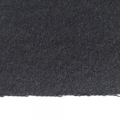 Wollstoff Woolblend weich uni schwarz - Made in Italy