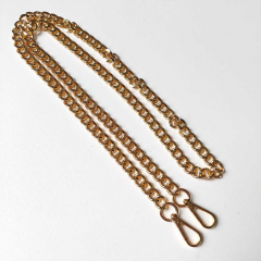 Taschenkette 12 mm Breite Metall mit Karabiner, gold