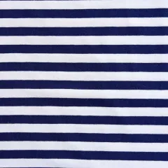 Jerseystoff Streifen 1 cm garngef�rbt, dunkelblau wei�
