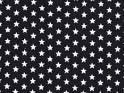 Baumwollstoff kleine Sterne Mini Stars, wei schwarz