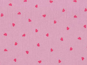 RESTSTCK 30 cm Baumwolle kleine Herzen, pink altrosa