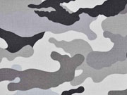 RESTSTÜCK 71 cm Canvas Stoff Camouflage Colors, grau