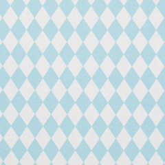 Dekostoff Rauten, hellblau wei