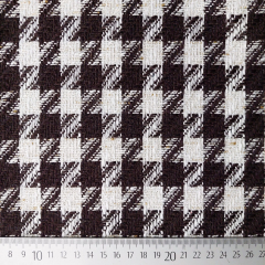 Boucle Stoff Hahnentritt Lurex, braun cremewei