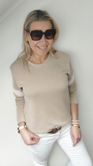 Strickstoff Glattstrick Viskose weich, hellbeige