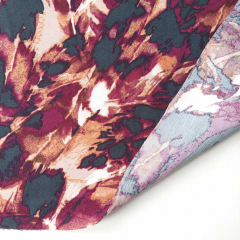 Webware Modal Blusenstoff Kleidstoff abstraktes Muster, petrol burgundy