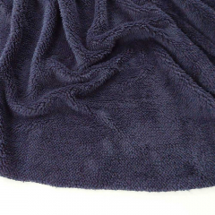 Teddyfleece Stoff Teddyfell Lammfellimitat flauschig weich elastisch, dunkelblau