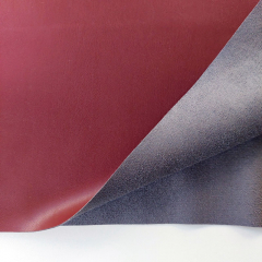 Lederimitat mit Wildleder-Imitat Rcken elastisch, weinrot