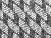 RESTSTCK 153 cm Strickstoff elastisch Doubleface Lace Rauten, anthrazit