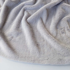 butterweiches Fellimitat Plsch Fake Fur, hellgrau