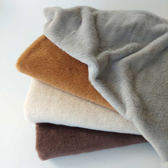 butterweiches Fellimitat Plsch Fake Fur, hellgrau