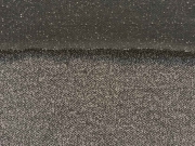 RESTSTCK 142 cm Edler Crepe Stoff, taupe / schwarz meliert