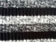 angerauter Strick Rippenmuster Streifen 4 cm, schwarz grau