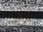 angerauter Strick Rippenmuster Streifen 4 cm, schwarz grau