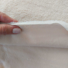 butterweiches Fellimitat Plsch Fake Fur, wollwei