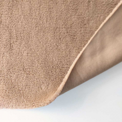 Teddyfleece Teddystoff Schaffell Optik weich dick uni - camel