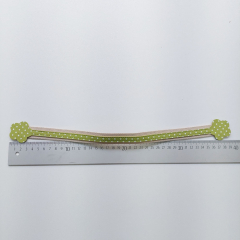 Taschenhenkel 40 cm kleine Punkte Kunstleder, wei hellgrn natur
