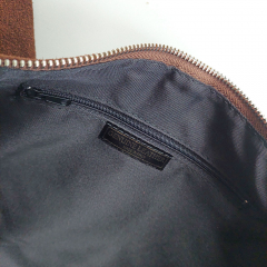 Wildledertasche Umhngetasche - schokobraun silber RV - Made in Italy