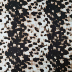 Viskose Twillstoff Leopardenmuster, braun schwarz ecrue