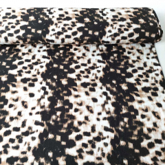 Viskose Twillstoff Leopardenmuster, braun schwarz ecrue