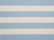 Strickstoff Streifen Glitzer 2 cm, hellblau wei