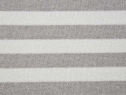 Strickstoff Streifen Glitzer 2 cm, taupe wei