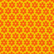Jerseystoff Blumen Blmchen, orange gelb