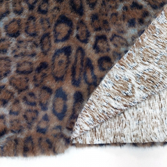 Fellimitat Leopardenmuster Pelzimitat Animal Print flauschig weich, braun dunkelbraun