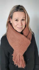 Schal Halstuch flauschig weich, cognac braun