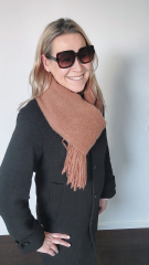 Schal Halstuch flauschig weich, cognac braun