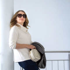 Strickstoff Viskose Glattstrick butterweich, braun hellbeige