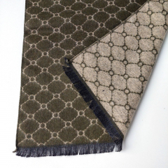 Schal Halstuch Gitternetzmuster grafisch, beige olivgrn