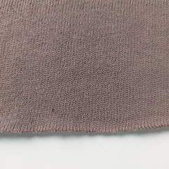 Strickstoff Baumwolle Meterware uni, mattes Dunkelbraun