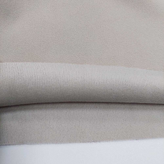 Doubleface Stoff Samt & Fleece elastisch uni - helltaupe