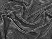 Plissee-Jerseystoff, schwarz silber