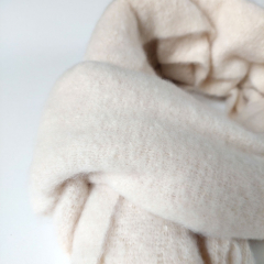 Schal mit Fransen Halstuch flauschig weich, wollwei