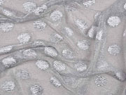Tll mit Glitzerpunkten Sparkling Dots hellgrau