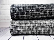 leichter Boucle kariert Webware, wei