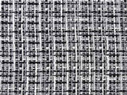 RESTSTCK 50 cm leichter Boucle kariert Webware, wei