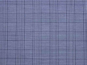 elastische Baumwolle Glencheck jeansblau
