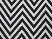 RESTSTCK 71 cm Jacquard Jersey Zick Zack, schwarz meliert