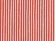 Elastischer Blusenstoff Streifen, rot wei